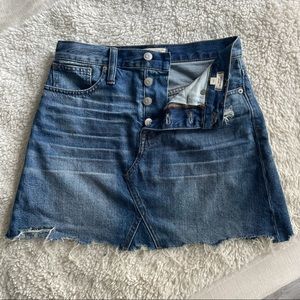 Madewell Rigid Denim A-line skirt